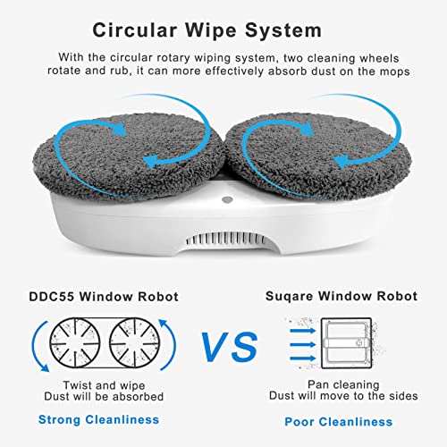 HUTT-DDC55-Robot-Limpiacristales-Robot-Limpieza-de-Ventanas-Electrico-Sistema-de-Seguridad-Navegacion-Inteligente-Control-Remoto-para-Todas-Las-Superficies-Lisas-con-12-Trapo HUTT-DDC55-Robot-Limpiacristales-Robot-Limpieza-de-Ventanas-Electrico-Sistema-de-Seguridad-Navegacion-Inteligente-Control-Remoto-para-Todas-Las-Superficies-Lisas-con-12-Trapo