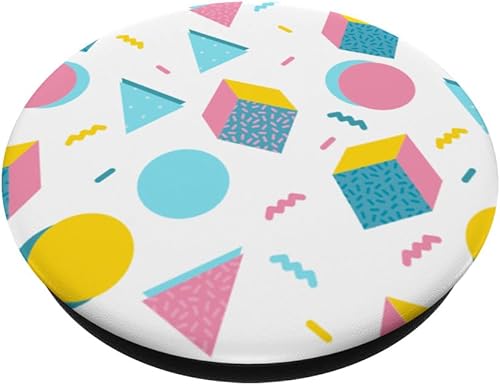 Miniatura 2 de PopSockets de los años 80 y 90 colores pastel con patrón geométrico intercambiable PopGrip