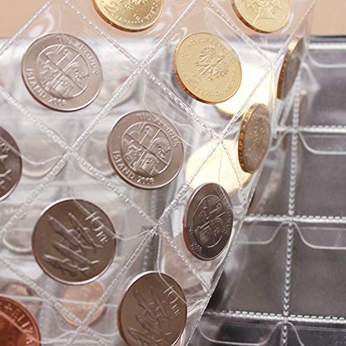 Álbum coleccionador de monedas con 250 bolsillos color marrón miniatura 4