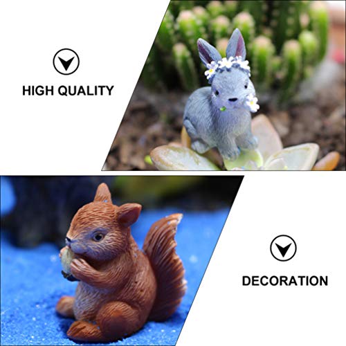 HEMOTON 6 peças mini cogumelos em miniatura de resina jardim de fadas ornamento colorido para decora