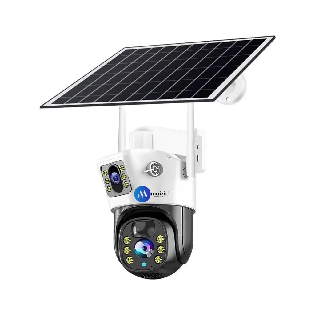 Maizic Smarthome Supercam Solar Powered 5MP 4G Dual Lens/Dual-Screen FHD Colored Night Vision, AI Humanoid Detection, PTZ Remote Control, 360 Degree View, Two Way Audio IP66 Waterproof Security Camera (B0CWVJM4LJ) Amazon Price History, Amazon Price Tracker