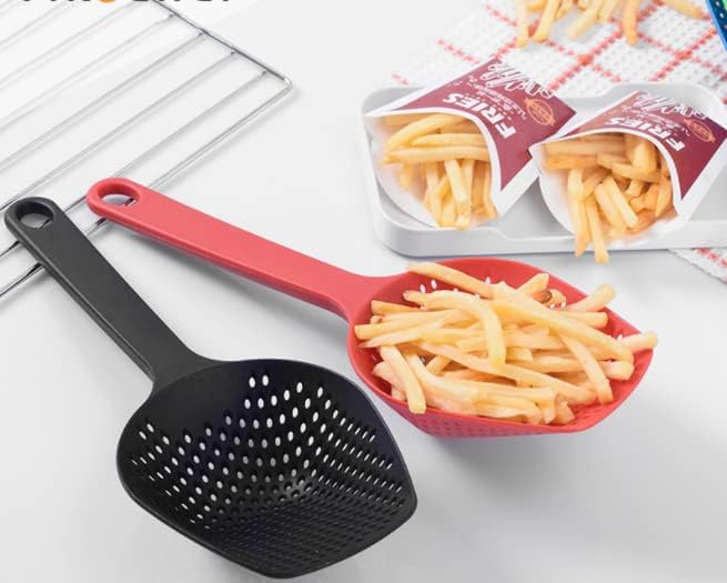 Miniatura 6 de Colador de cuchara de nailon para cocina, cuchara de espumador con mango largo, coladores de pala de drenaje, palas de fugas de agua, coladores de