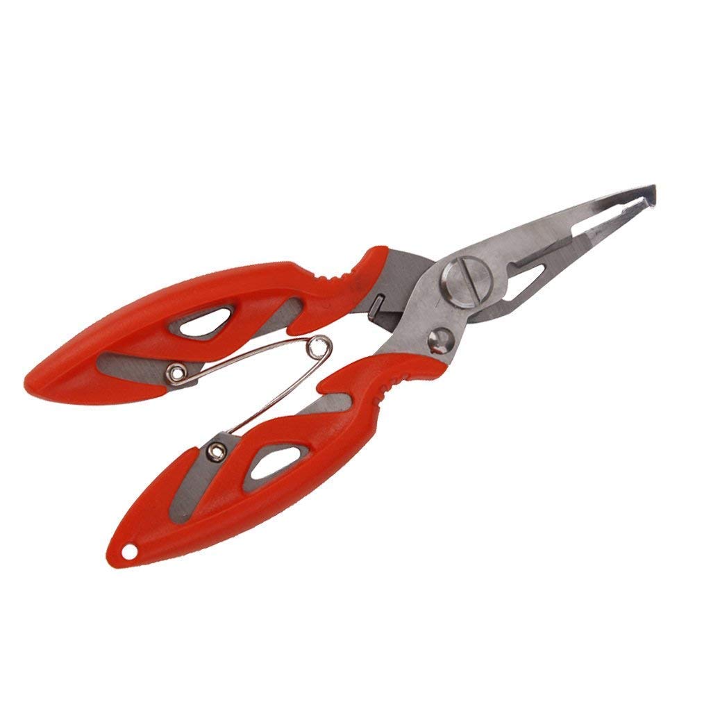 KANABEE Imported Fishing Plier Scissor Split Ring Line Cutter Hook Remover Tackle Tool Orange 3