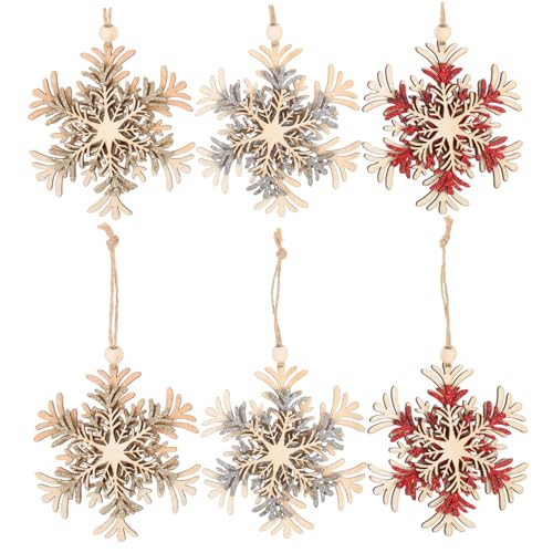 Décorations d'arbre de Noël en bois authentique pour embellir votre soirée de réveillon