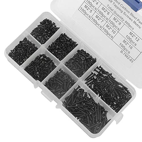 Kit 800 Tornillos Autorroscantes M2 Acero Inoxidable miniatura 2