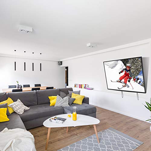 PERLESMITH PSLTK2 Tilting TV Wall Mount Bracket Fits for 16",18",24" Studs, Low Profile Tilt TV Mount for Most 37-70 Inch LED, LCD, OLED, Plasma Flat Screen TVs with VESA up to 600x400mm 132lbs