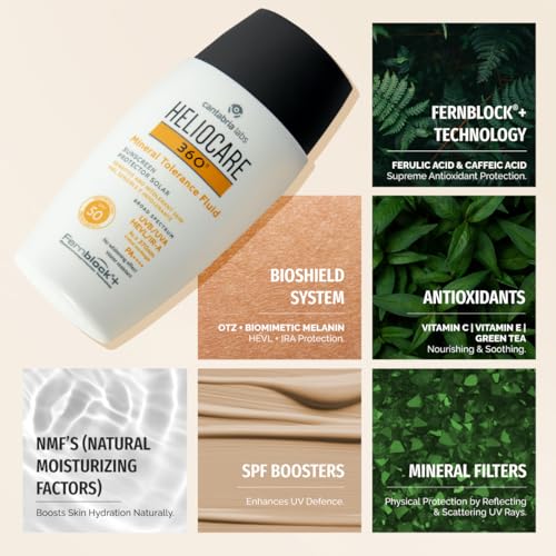 Derma Enzinger Heliocare Mineral Tolerance Fluid Mineralischer Sonnenschutz SPF 50 ohne Duftstoffe ohne Chemische Filter für atopische und… – Ansicht 4