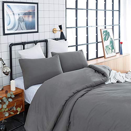Clothknow Grey Comforter Set King Dark Grey Bedding Comforter Sets Gray Bed Comforter King Set Grey Comforter Men Boys Women Comforter Soft Gray Comforter 3Pcs Grey Bed Bedding Comforter Sets King #TOP1
