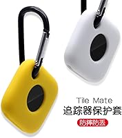 Vista 7 de DAYJOY - Juego de 3 fundas protectoras de silicona suave y flexible compatibles con Tile Mate 2022, funda antiarañazos con mosquetón para Tile Mate