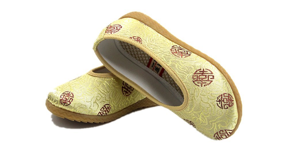 Tianrui Crown Boy's Print Loafer Shoes Kid's Cute Flat Shoe Yellow