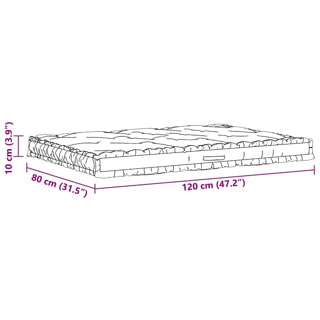 Amazon.co.jp: vidaXL パレットフロークッション 2点 コットン