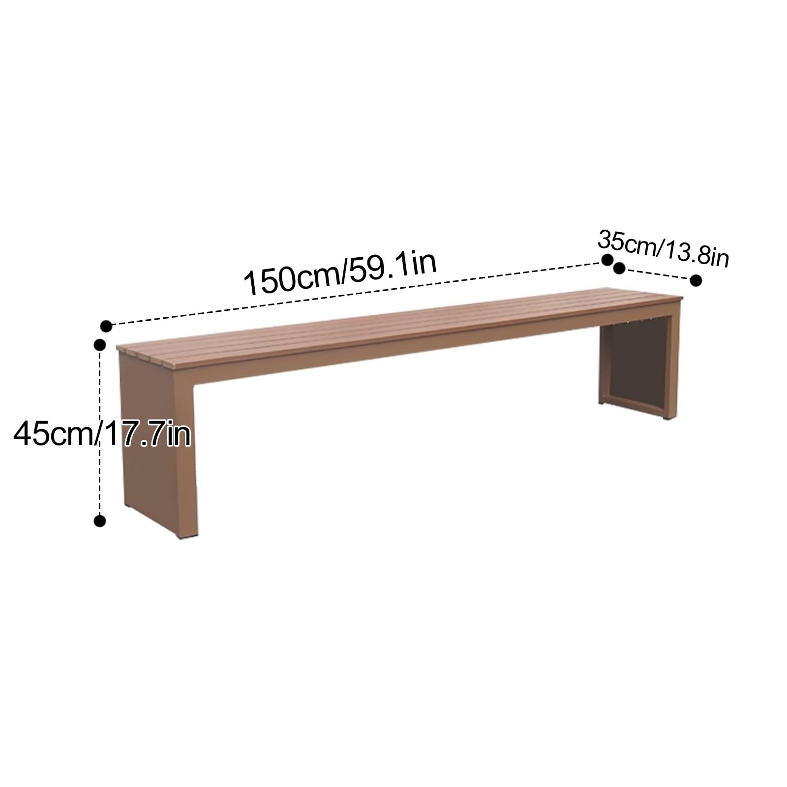 Gartenbank, Holzbank, Gartenbank Wetterfest, 3-Personen-Eckbank for den Außenbereich, Allwetterbank, Geeignet for Terrasse und Garten(150cm/59in)