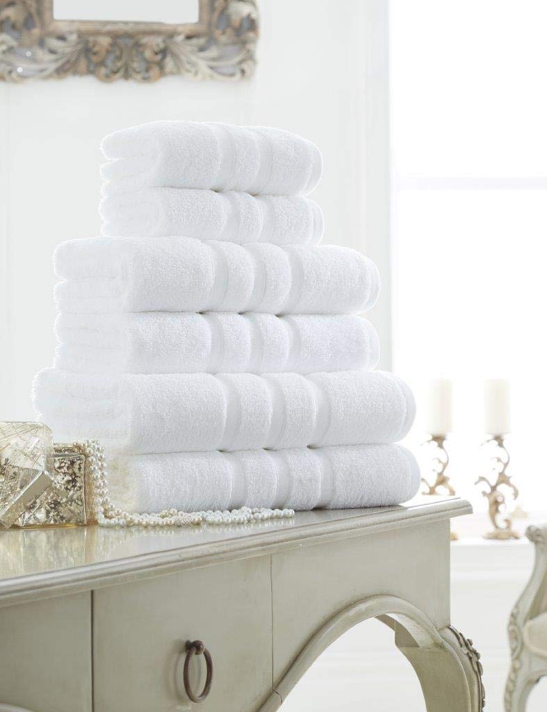 Artistic Fashionista Limited Pure Egyptian Cotton Hotel Quality Super Soft Thick & Absorbent ZERO TWIST Hand Towel, Bath Towel, Bath Sheet, Jumbo Bath Sheet (White, Hand Towel - Pack 2) — image 1