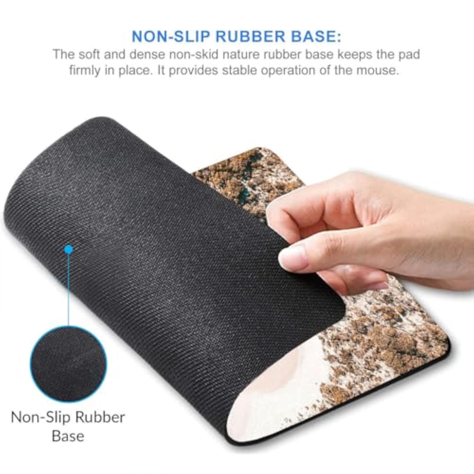 Little Beach Mouse Pad with Anti-Slip Base for Laptop & Gaming