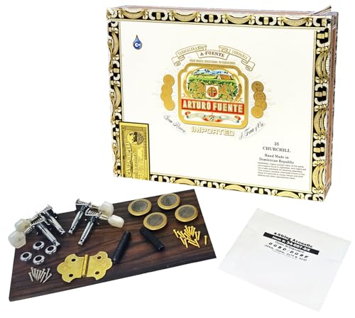 4-string Cigar Box Guitar Kit with Detailed Assembly Instructions