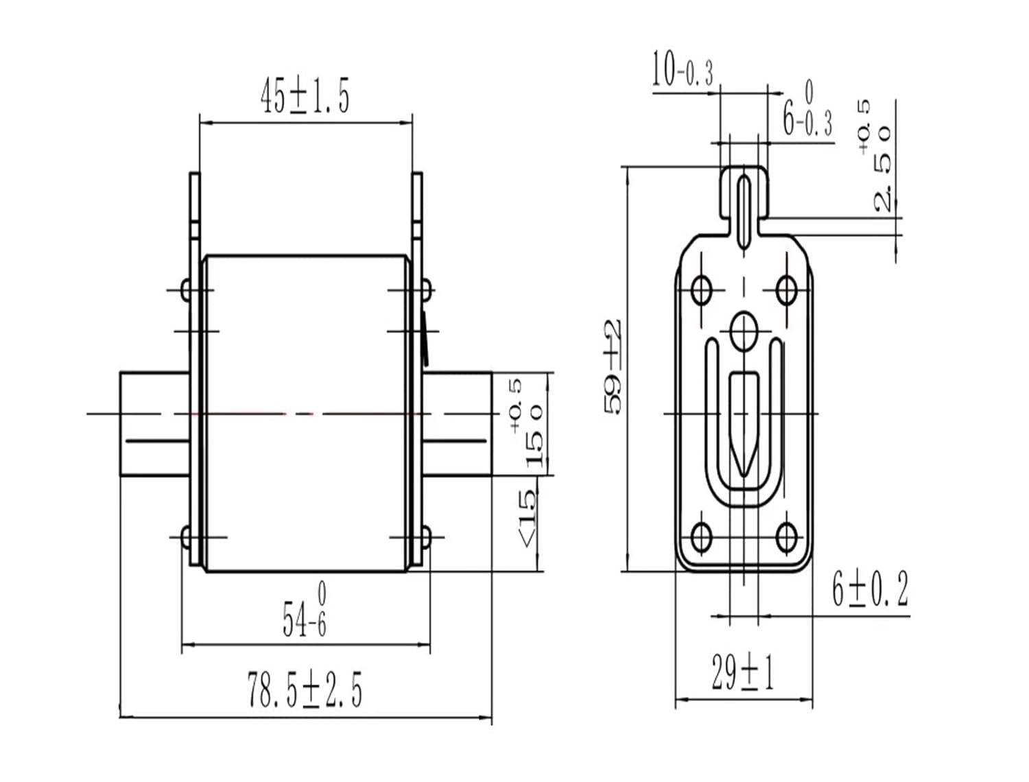 RT302-00 Series DC Protection Blade Fuse(63A)