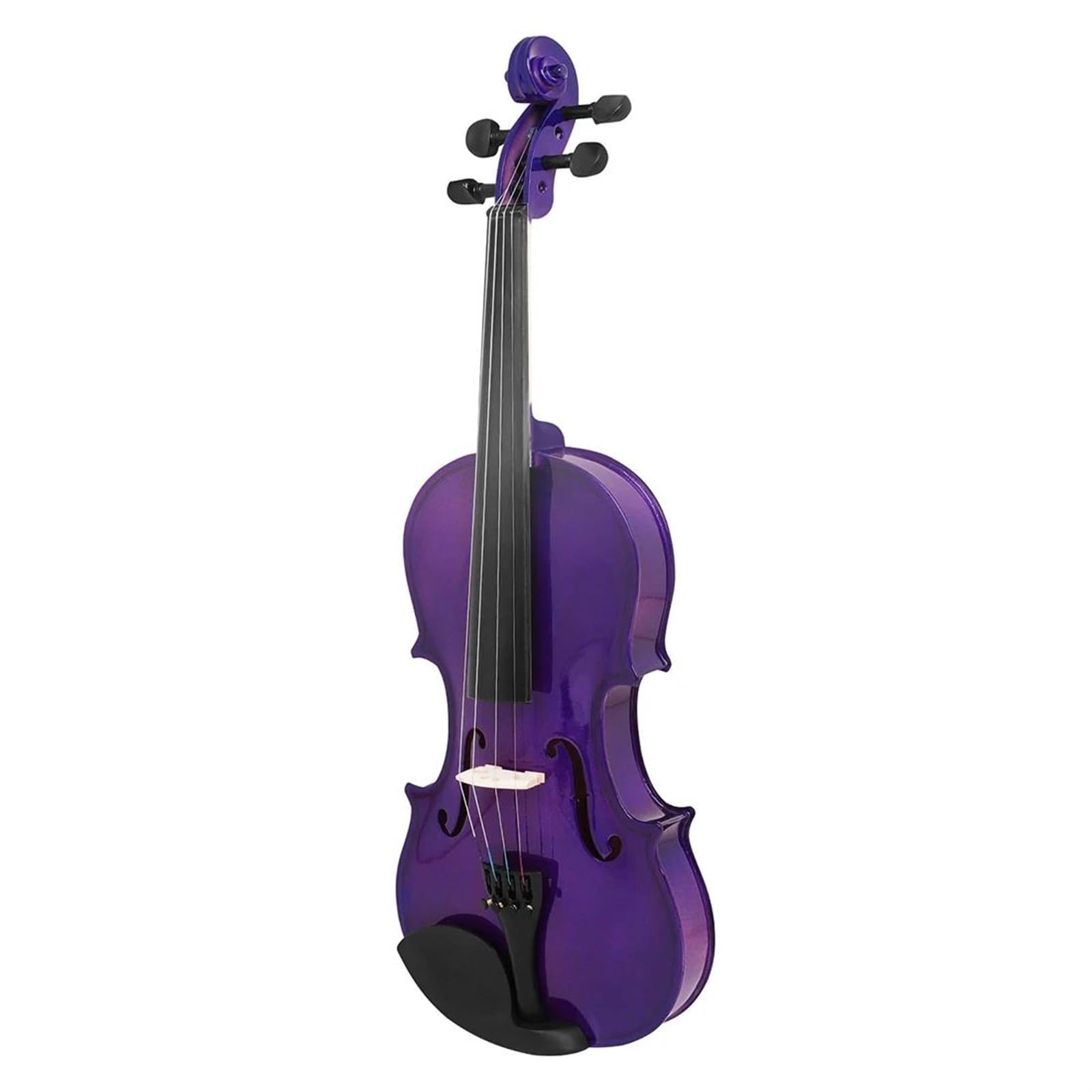 Violino Acustico In Legno Massello A Grandezza Naturale 4/4 Per Principiante Con Custodia E Di Colore Verde/viola(Purple)
