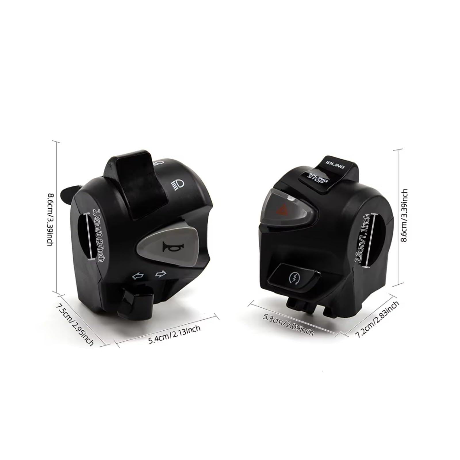 Interruttore Manubrio Da Moto Da 7/8" Per L'interruttore Del Controller Dello Scooter Per Le Luci Degli Indicatori Di Direzione Del Clacson Universale Manubrio Kill Interruttore