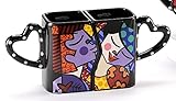 Romero Britto Double Interlocking  Kissing Couple Mug Set