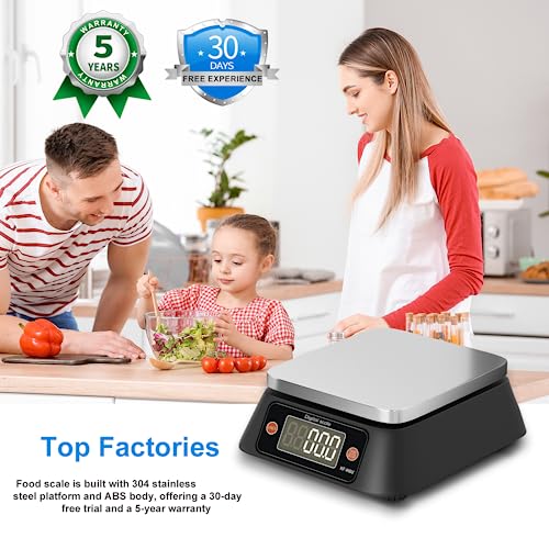Kitchen Scale Food Scales Digital Weight Grams And Ounces,Skeap Kf- H8U Digital Kitchen Scale For Baking,Cooking,Food Prep,Soap Making,Stainless Steel Platform,3*Aa Batteries And Ac Power Adapter #TOP6
