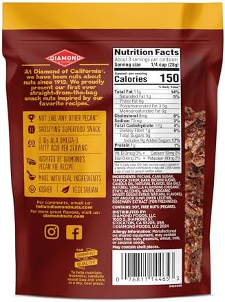 Diamond of California Pecan Pie Pecan Nuts, 3.25 oz.