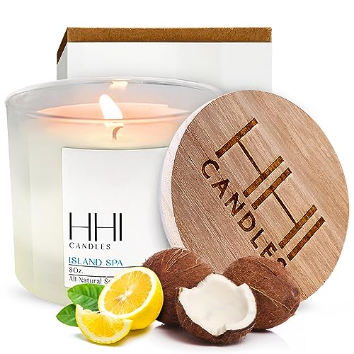 All-Natural Scented Soy Relaxation Candle | Island Spa Candle | A Fresh Blend Of Eucalyptus And Citrus | Large Eight Ounce Single Wick Spa Candles | Long Burn Time | Hhi Candles #TOP23