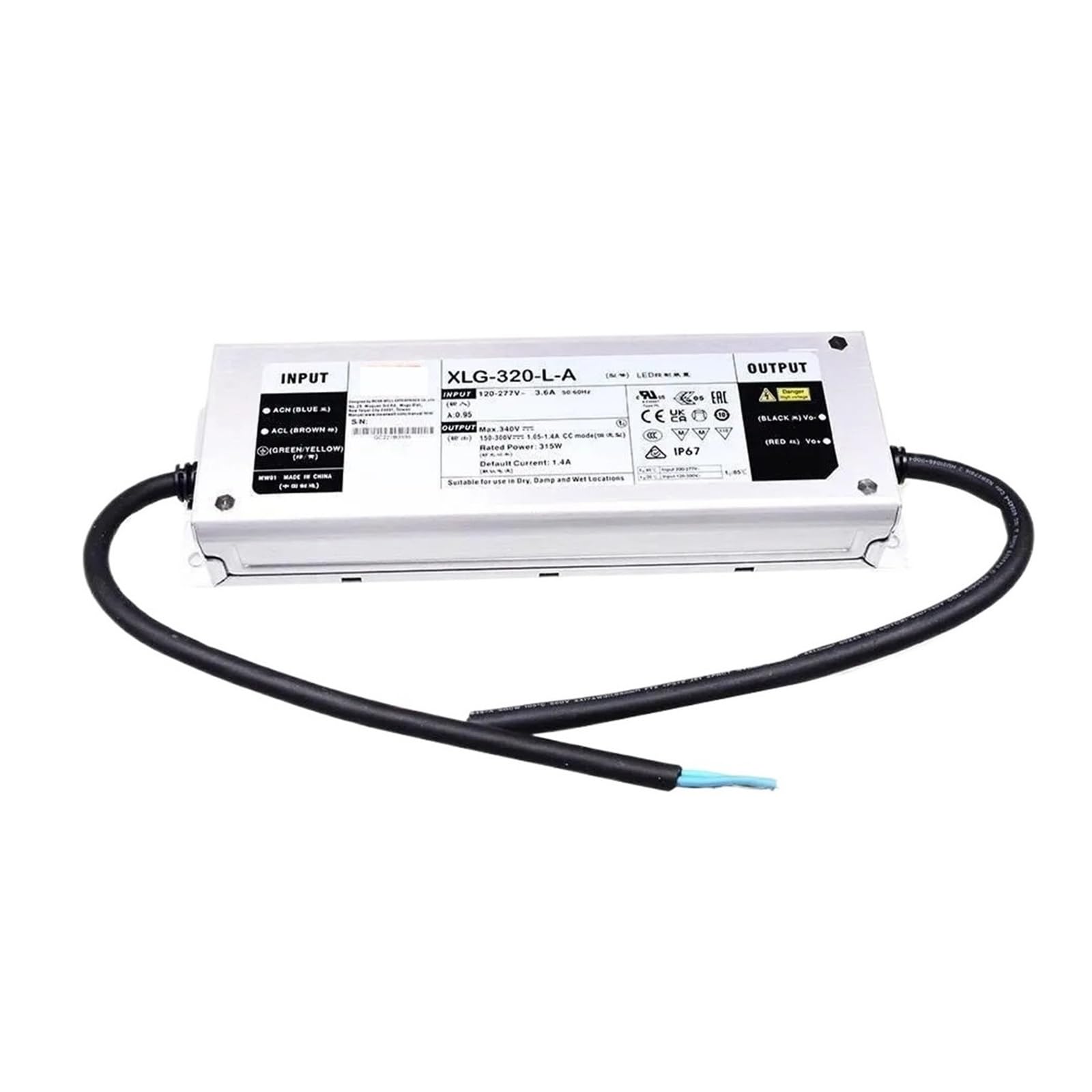 Alimentation à découpage Courant Constant 320W XLG-320-MA LED