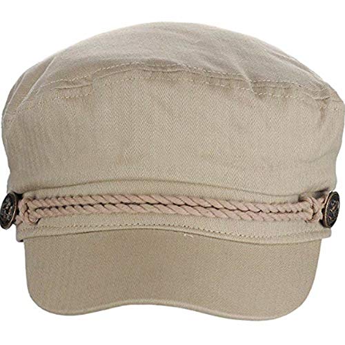 Image of EPOCH Men's Summer Cotton Greek Fisherman Sailor Fiddler Driver Hat Flat Cap