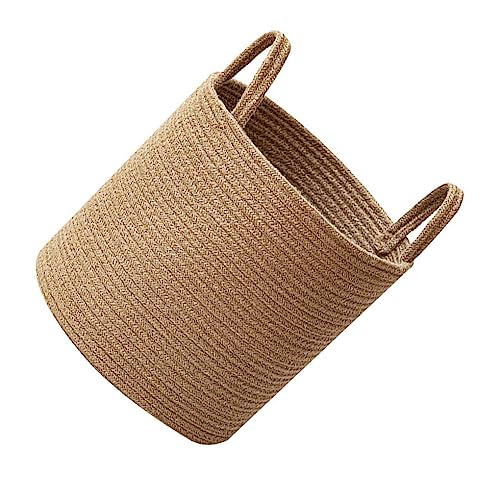 Panier à linge en corde de coton tressé chic taille M - 2