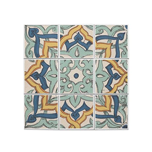 Carreaux Céramique Décoratif Floras Tiles Lot Rénovation Facile Panneau Mural Ornemental 45cm