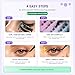 Dorisue Press On False Lashes Self Adhesive Eyelashes, Cat Eye Natural Wispy,8mm 12mm-14mm Reusable No Glue Needed Lash Kit, with Application Kit Tweezers and Back up glue