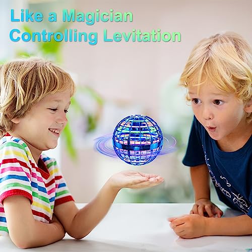 Ivtivfu Flying Orb Ball (Tech Blue) Bring Magic into Reality, Flying Ball Toy, Cool Stuff with LED Lights, Cosmic Globe Boomerang Ball with Endless Tricks, Ideal Gifts for Boys and Girls - Thumbnail 4