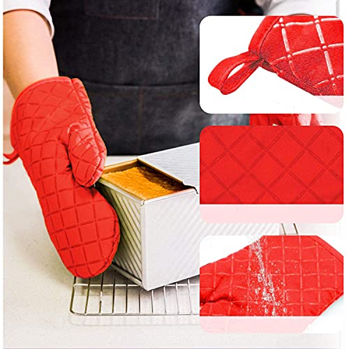 Guantes de algodón lavables resistentes al calor para horno y microondas 3