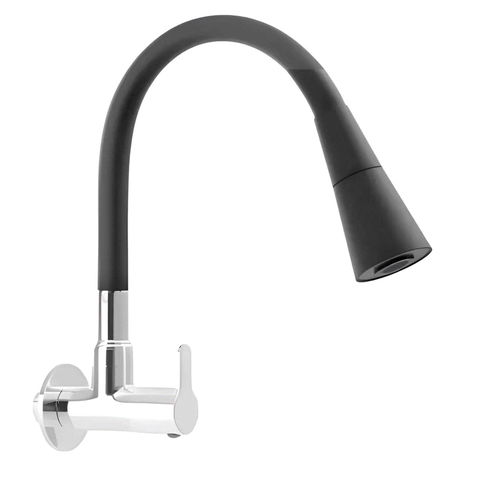 KYARI 360 Degree Rotating Brass Kitchen Sink Tap – Flexible Swivel Spout, Wall-Mounted, Single Handle Mixer Faucet (Model FD-10660, Black & Chrome)-image-15