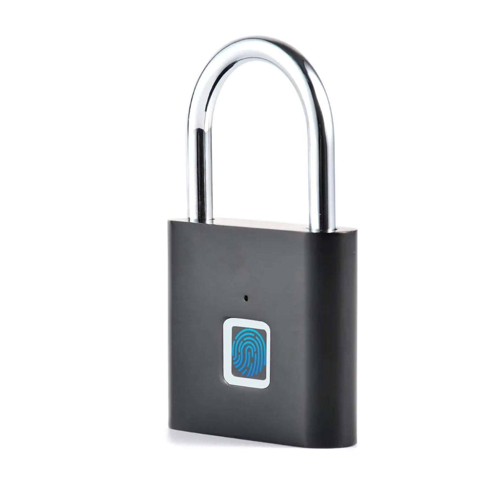 Kłódka antykradzieżowa, bezkluczowa kłódka na odcisk palca, zamek biometryczny, zamek wodoodporny, zamek do plecaka z możliwością ładowania przez USB(IP65 Black)