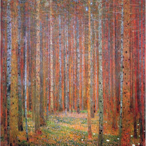 Impression Klimt Tannenwald I - Toile enroulée ARTICULOZY 61x81cm