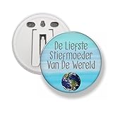 Dis-le avec un bouton ! Bouton avec clip 58 mm – La belle-mère la plus chère du monde, 58 mm, plastique, 58mm, Plastique