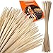 100 Stockbrot Spieße Stock - Lagerfeuer Spieße lang (Grillspieße Lagerfeuer) 90 cm - Ø 6mm aus 100% Bambus als Marshmallow Spieße als Ersatz für Stockbrot Stöcke - Feuerschale - inkl. Ratgeber