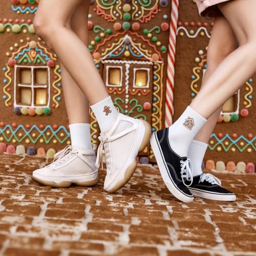 Image of Eurzom 10 Pairs Socks Womens Crew Elastic Ankle Length Cotton Socks Aesthetic Cute Lightweight Low Cut Gifts for Women