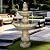 ourrco 47.2" H Italian Outdoor Floor Standing Fountain and Waterfalls 2-Tier Water Fountains with Budding Lotus Top for Outdoor Garden, Backyard, Porch, Deck, Lawn, Patio