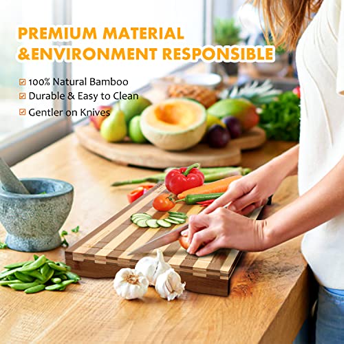 Bamboo Stovetop Cover&Countertop Cutting Board With Adjustable Legs, Dual-Purpose Chopping Board For Electric Stove Burner, Workspace Block Cover For Rv Camping Camper Gas Cook Top Cover #TOP1