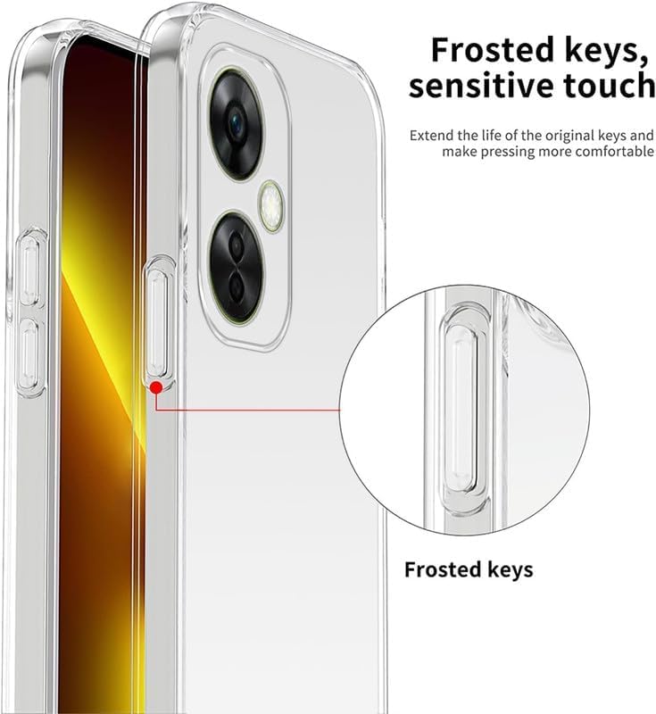 Image of Case Creation New Xiaomi Poco M6 Premium Imported 0.3mm Crystal Clear Totu Silicone Transparent Flexible Soft Corner Protection with TPU Slim Back Case Color Variation Cover for Poco M6