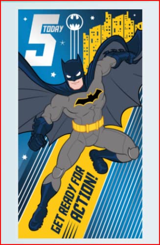 Cards Batman Danilo DC 5th Birthday - 5 Today Get Ready for Action!,Multi,9 x 5 inch
