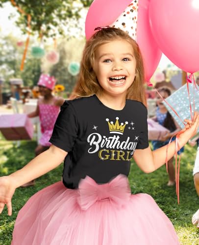 Tstars Gift for Birthday Girl Princess Party Girly Kids T-Shirt2