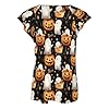 Ruffle Sleeve Tops for Women Trendy - Cute Halloween Ghost Print V Neck Summer T-Shirts Tops for Women 2026, Style-30, XXL #3