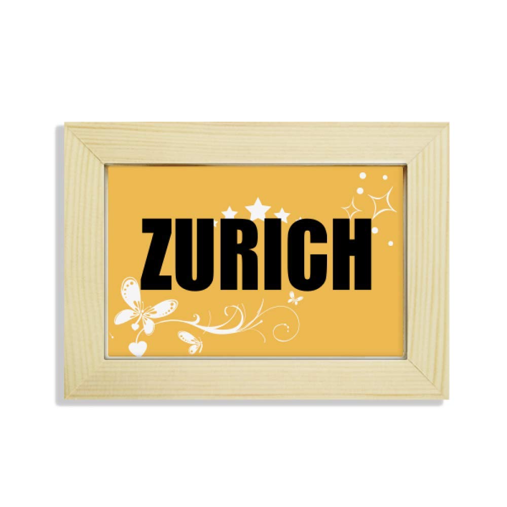 Photo de Zurich fleurs en bois peint idée cadeau souvenir suisse