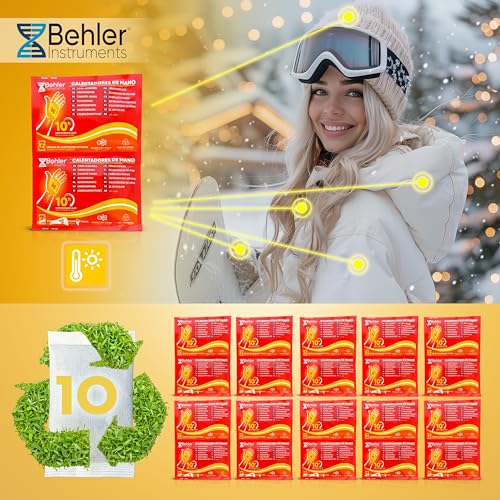 Behler - Pares de Calentadores de Mano - Activados por Aire - hasta 10 Horas - Calentador de Manos - Ideal para Guantes, Bolsillos o sostener en Manos en Deportes al Aire Libre - imagen 7