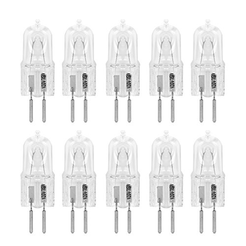 10 Pack Clear Dimmable T4 Q35/GY6.35/CL/120V GY6.35 JCD 35 Watt 35W 120 Volt Halogen Light Bulb Electric Wax Melter Plug Oil Warmer Aroma Tart Lighting Kitchen Bathroom Mirror Fixture gy6.35