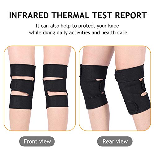 Filfeel 1 Pair Knee Braces, Tourmaline Self-Heating Magnetic Therapy Protective Belt Arthritis #TOP5