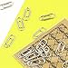 MEI YI TIAN 50 Count Metal Mini Paper Clips 3/5 Inch Nickelage Finishes Steel Paper Clip
